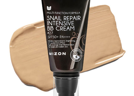 MIZON  Snail Repair Intensive BB Cream SPF50+ PA+++, Honey Beige, 1 count
