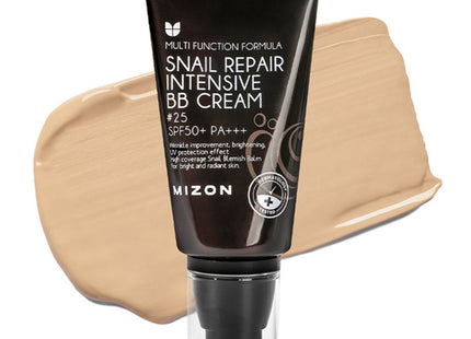 MIZON  Snail Repair Intensive BB Cream SPF50+ PA+++, Shade 25 Warm Beige, 1 Unit
