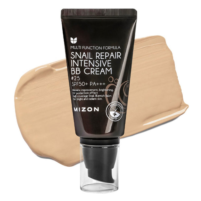 MIZON  Snail Repair Intensive BB Cream SPF50+ PA+++, Shade 25 Warm Beige, 1 Unit
