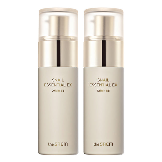 THE SAEM  Snail Essential EX Origin BB Cream SPF38 PA+++, 21 Light Beige, 40ml, 2 Count