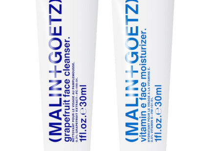 MALIN+GOETZ  Face Cleanser 30ml + Moisturizer 30ml Aluminum Tube Set, 1 Set