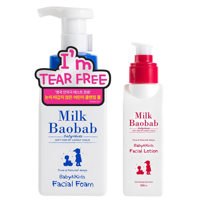 MILKBAOBAB  Baby & Kids Facial Foam 300ml + Lotion 100ml Set