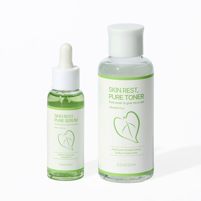 EASY VEGAN  Vegan Swim Pure Soothing Toner 150ml + Serum 50ml, 1 Set