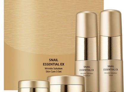 THE SAEM  Snail Essential EX Wrinkle Solution Skin Care 3pcs Set