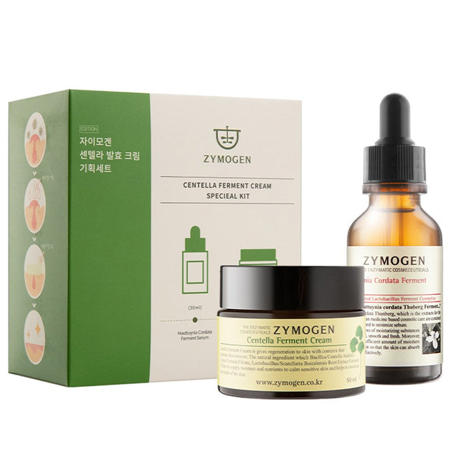 XYMOGEN  Houttuynia Fermented Serum 30ml + Centella Fermented Cream 50ml Set, 1 Set
