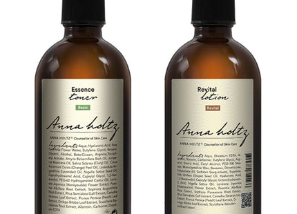 ANNA HOLZ  Essence Toner 300ml + Revital Lotion 300ml Set, 1 Set