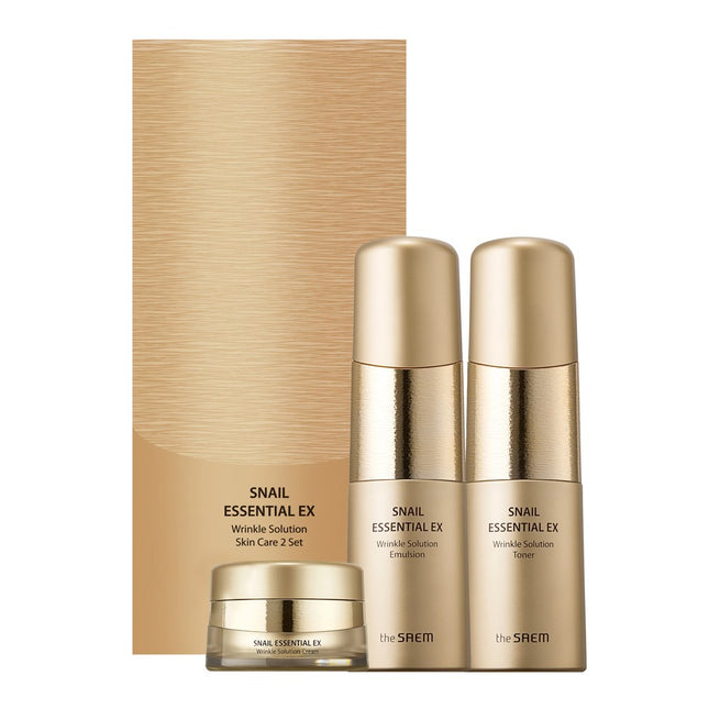 THE SAEM  Snail Essential EX Wrinkle Solution Skin Care 2종 Set, 1 Set