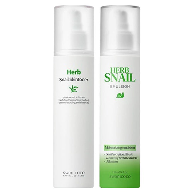SWANYCOCO  Herb Snail Basic Set Skin Toner + Emulsion, 1 Set