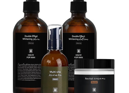 HOLZFMANN Daily Care  Wrinkle Improvement Whitening Skin Lotion Essence All-in-One 4-Piece Set for Dad Gift Care