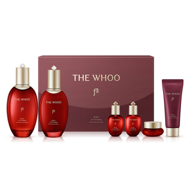THE HISTORY OF WHOO  JinYulHyang Anti-Wrinkle Enriching Toner 150ml + Emulsion 110ml Set, 1 Set