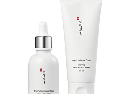 BON KOREA  Angel Vitamin Ampoule 30ml + Angel Moisture Cream 100ml Set, 1ea