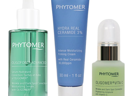 PHYTOMER  Oligoforce Serum 50ml + Vita C Bright Cream 15ml + Ceramides Rich Cream 30ml Set, 1 Set