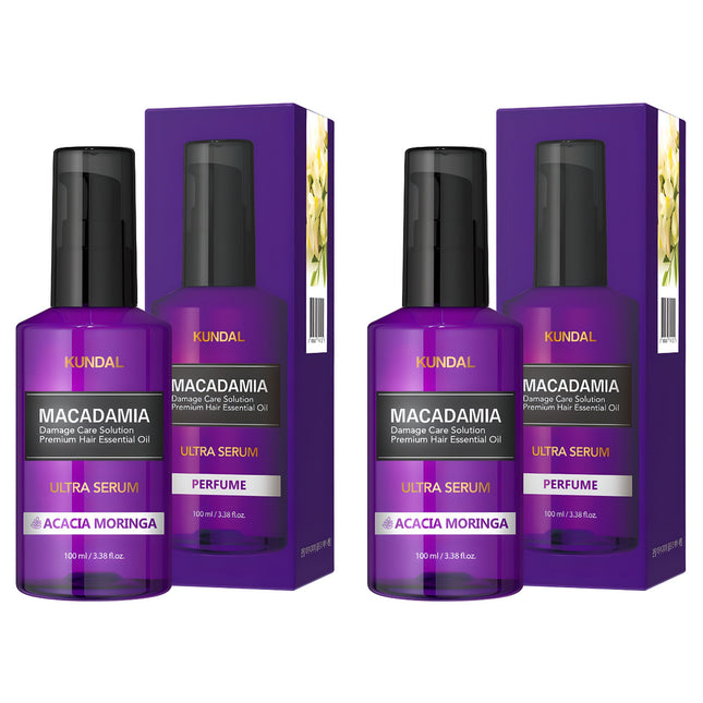 KUNDAL Kundal Macadamia Ultra Hair Serum Acacia Moringa 100ml 2 Count