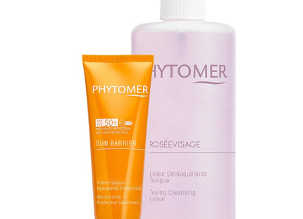 PHYTOMER Phytomer Rosee Visage Toner 500ml + Sunscreen 50ml SPF50 PA++++, 1 Set