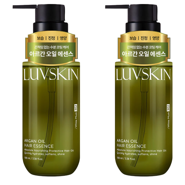 LOOBSKIN  Argan Oil Hair Essence White Musk Scent, 100ml, 2 Count
