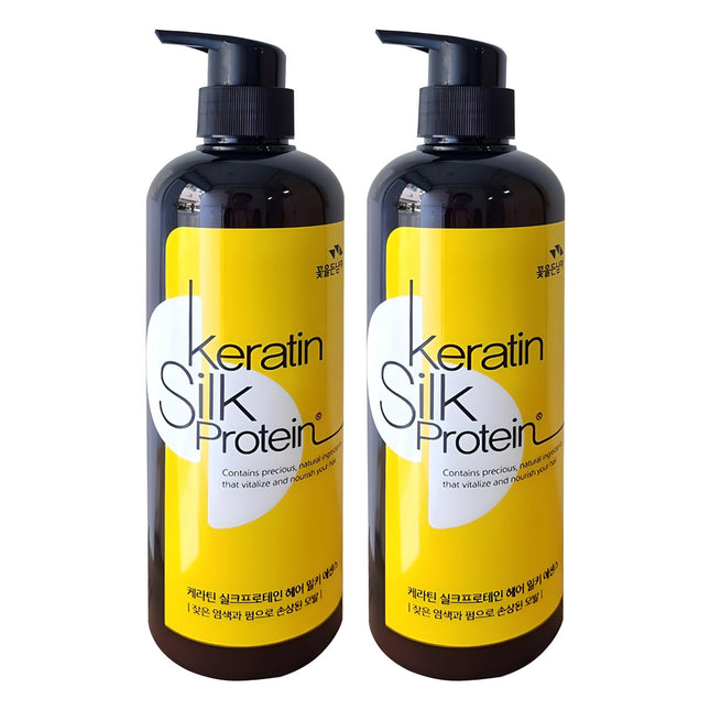 FLOWER HOLDS MAN Keratin Silk Protein Hair Milky Essence, 500ml, 2 Pack