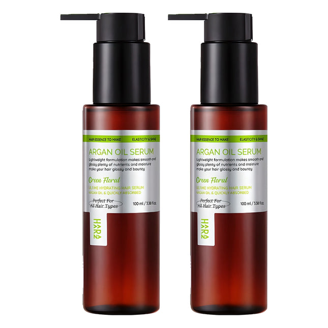 HARAZ ARGAN OIL SERUM GREEN FLORAL SCENT HAIR ESSE nce, 100ml, 2 Count