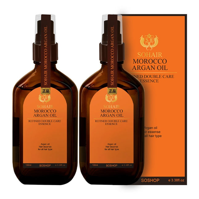 NEW썸머에디션 Soo Hair Morocco Argan Oil Refined Double Care Essence, 100ml, 2 Count