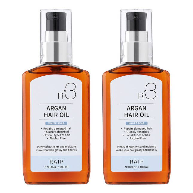 RAIP R3 Argan Hair Oil White Soap, 100ml, 2 Count