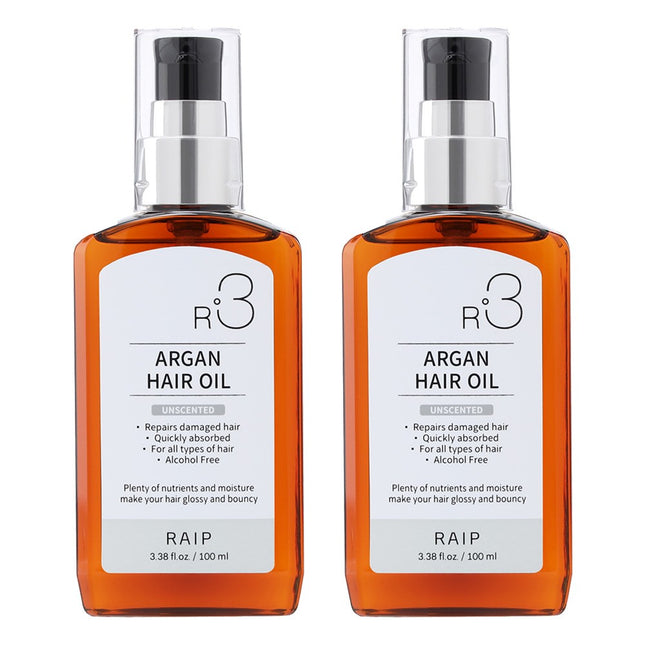 RAIP R3 Argan Oil Hair Essence Fragrance-Free 100ml 2count