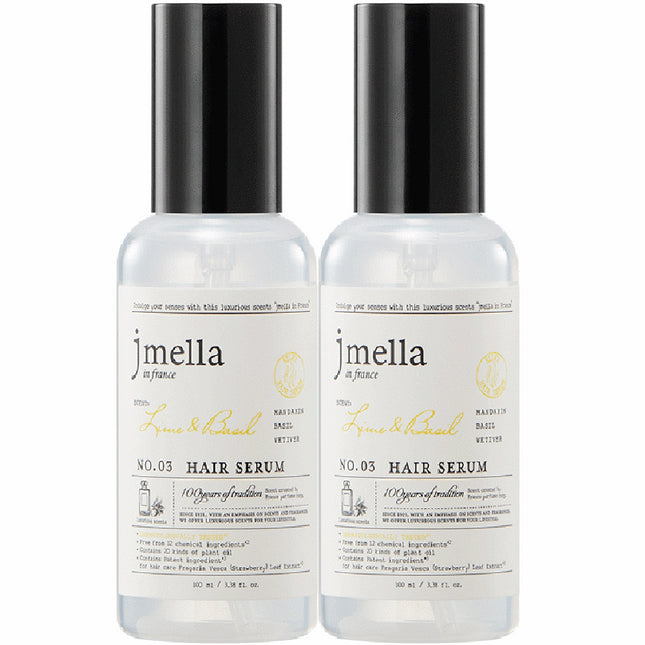 JAYMELLA Jaymella In France Lime & Basil Hair Serum, 100ml, 2 Count