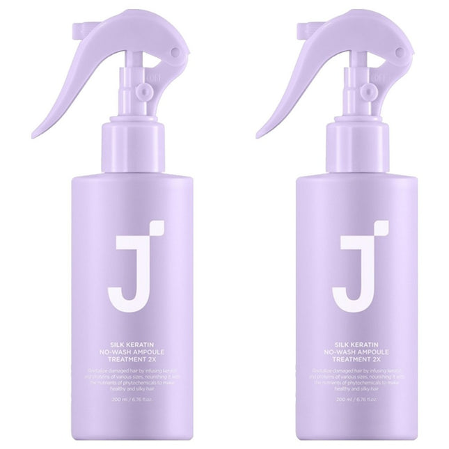 JSOOP  Silk Keratin No Wash Ampoule Treatment 2X Spray Hair Essence, 200ml, 2 count
