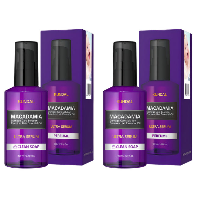 KUNDAL  Ultra Hair Serum Clean Soap Scent 100ml 2 Count
