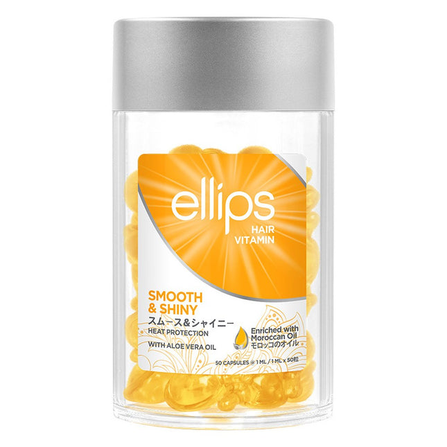 ELLIPS  Hair Vitamin Smooth & Shiny with Aloe Vera Capsule Hair Essence, 50ml, 1 count