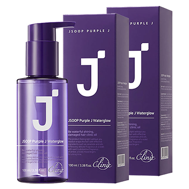 JSOOP  Purple J Water Glow Silk Protein Hair Essence Oil, 100ml, 2 count