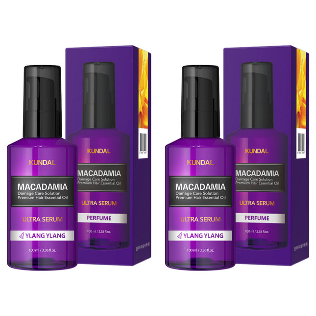 KUNDAL  Macadamia Ultra Hair Serum Ylang Ylang Scent, 100ml, 2 Count