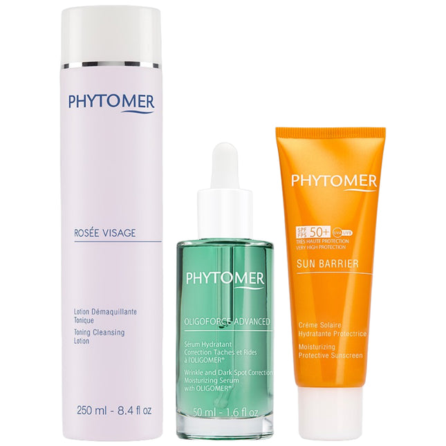 PIONME  OLIGOFOS SERUM 50ml + ROSE VISAGE 250ml + SUN CREAM 50ml SET, 1 UNIT
