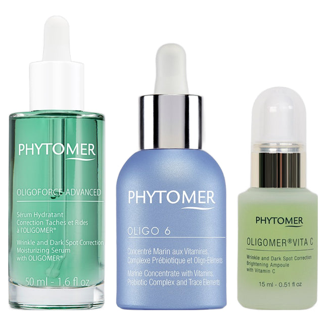 PΓTEMEUR  Oligoforce Hydra Plunging Serum 50ml + Oligo6 Vitamin Probiotic Serum 30ml + Vit C Serum 15ml, 1 Item