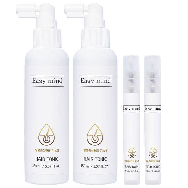 EASYMIND  Scalp Care Beer Yeast Cooling Low pH Vegan Hair Tonic 150ml + 10ml Set, 2 count