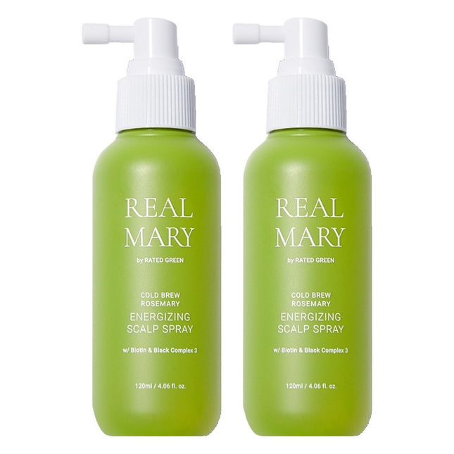 RATEDGREEN  Realmary Cold Brew Rosemary Energizing Scalp Spray, 120ml, 2 count