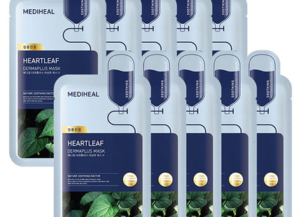 MEDIHEAL  Derma Plus Houttuynia Cordata Mask 10ea, 1 Box