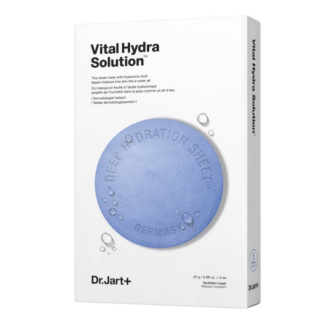 DR.JART+  Dermask Water Jet Vital Hydra Solution Mask, 5 Count, 1 Pack