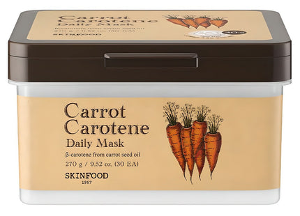 SKINFOOD  Carrot Carotene Daily Mask, 30 Counts, 1 Pack