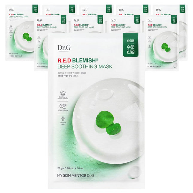 DR.G  Red Blemish Deep Soothing Mask 280g, 10 Sheets