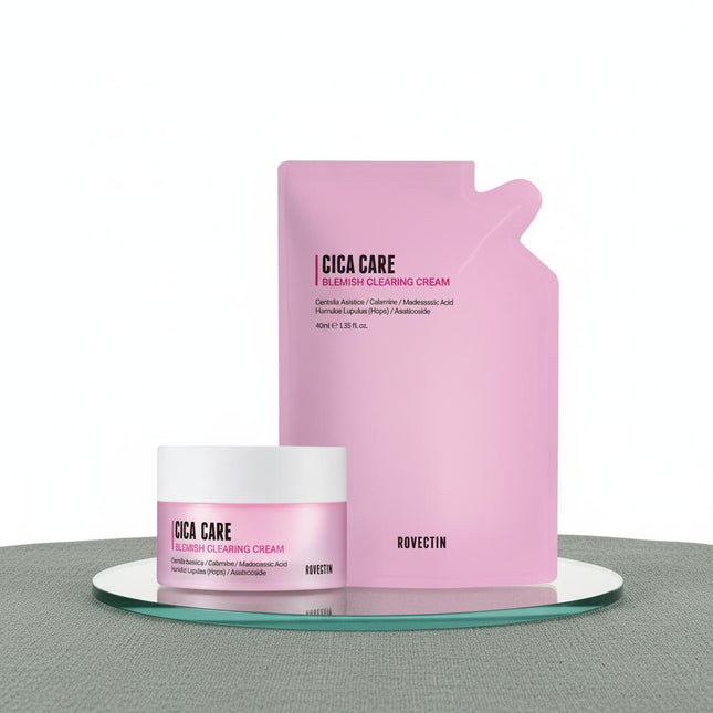 ROVECTIN Cica Care Blemish Clearing Cream 50ml Refill Set + 40ml Refill