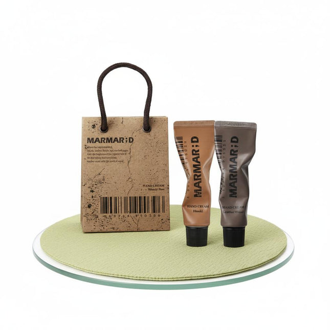 MARMARDI Woody Hinoki 50ml + Leatherwood 50ml Hand Cream Set