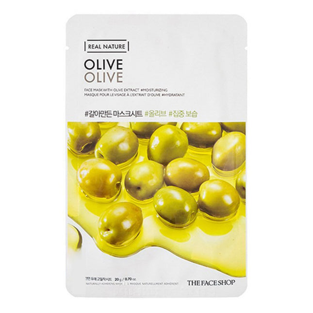 THE FACE SHOP Real Nature Olive Sheet Mask, 1 count, 1 Pack