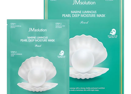 JM SOLUTION  Cheonggwang Marine Pearl Deep Moisture Mask Pack, 10 Sheets, 1 Pack