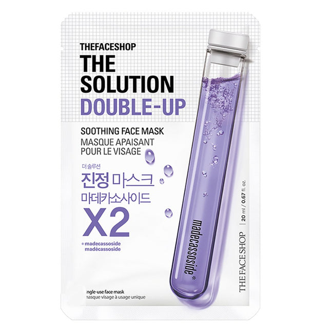THE FACE SHOP THE SOLUTION CALMING DOUBLE-UP MASK SHEET, 1 SHEET, 1 COUNT