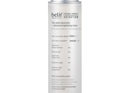 BELIF  The White De-Cotion Ultimate Brightening Toner, 200ml, 1 count