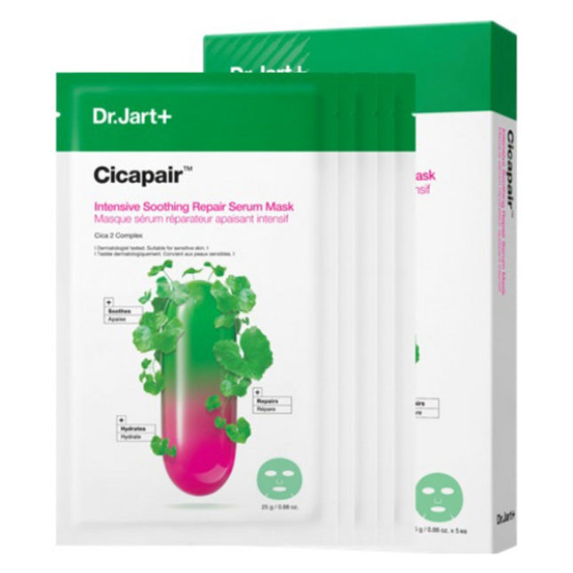 DR.JART+ Cicapair Intensive Soothing Repair Serum Mask 25g, 5 Count, 1 Pack