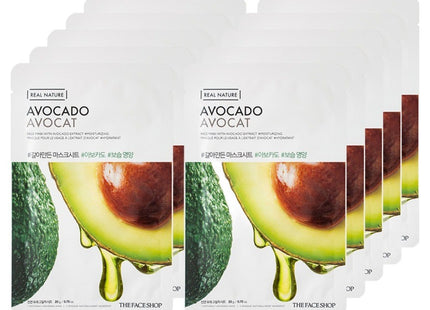 THE FACE SHOP  Real Nature Avocado Face Mask Sheet, 1 Sheet, 1 Set