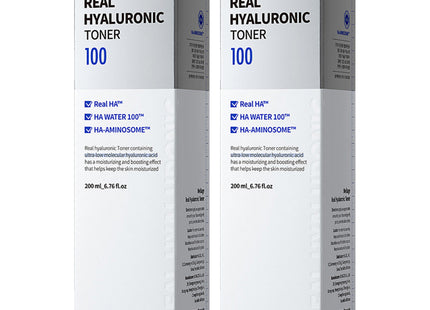 WELLAGE  Real Hyaluronic 100 Toner, 200ml, 2 Count