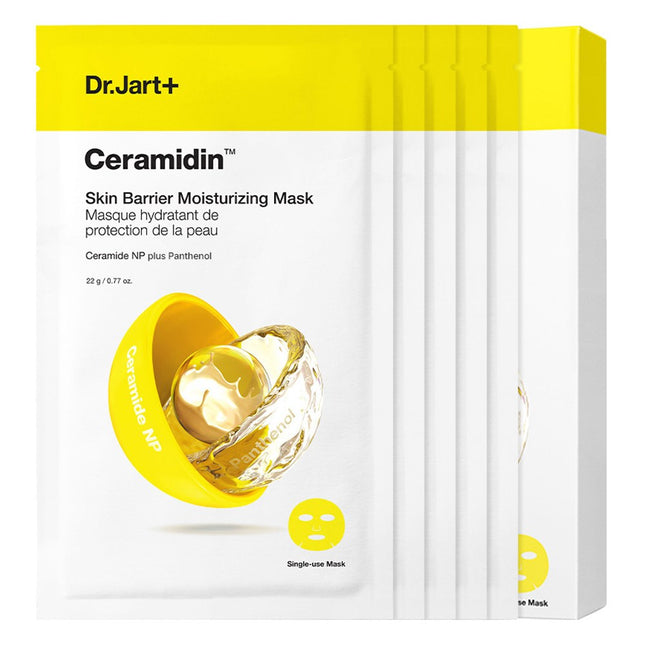 DR.JART+  Ceramidin Skin Barrier Moisturizing Mask 22g, 5 Sheets, 1 Pack