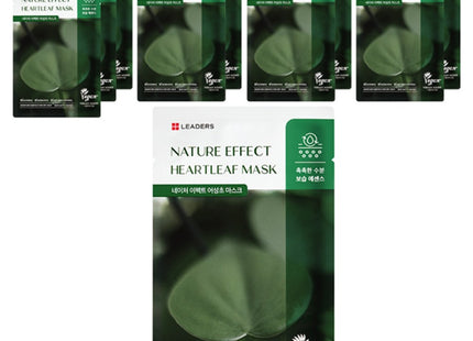 LEADERS  Nature Effect Houttuynia Cordata Mask 21ml, 10ea, 1 Pack