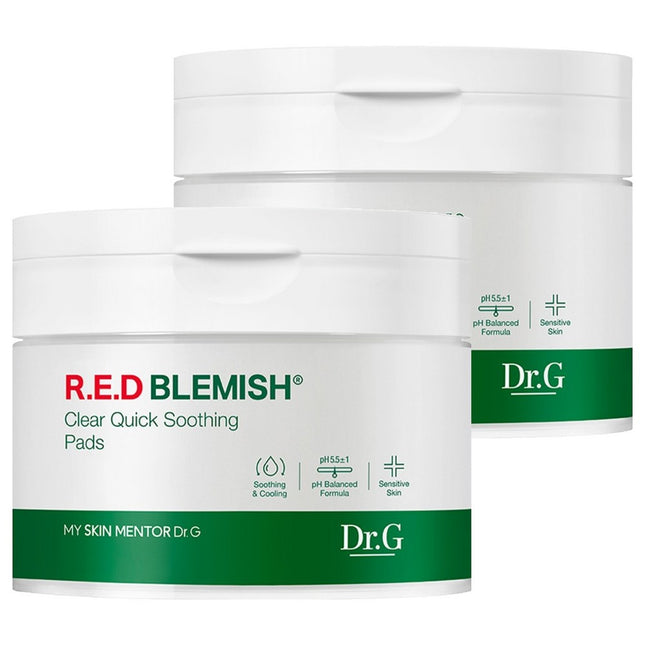 DR.G  Red Blemish Clear Quick Soothing Pack 130ml, 70 count, 2 pack